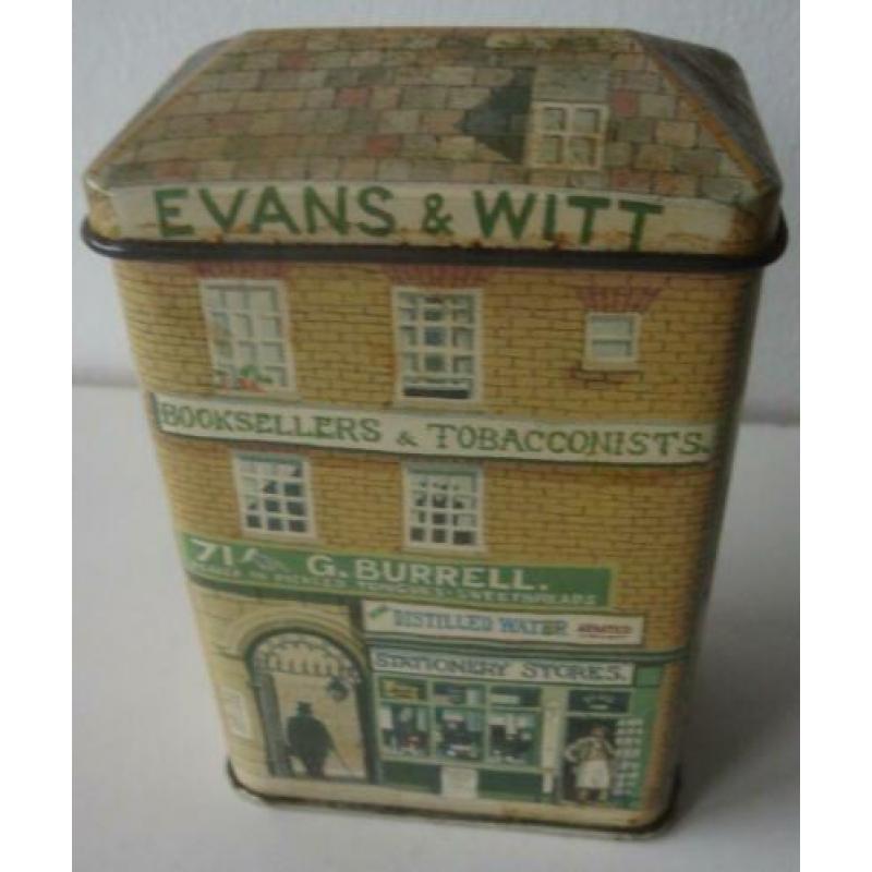 Blikje in de vorm van een Victorian House Evans & Witt 1986