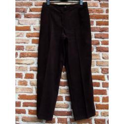 donkerbruine suede-look pantalon van Ellery's mt46