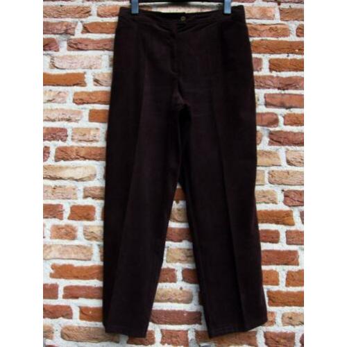 donkerbruine suede-look pantalon van Ellery's mt46