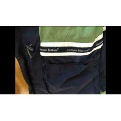Human Nature lichtgroen Jack met donkerblauwe baan maat M