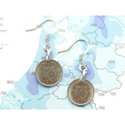 Oorbellen dubbeltje 1957 - 1958 - 1960 - 1961 - 1962 - 1963