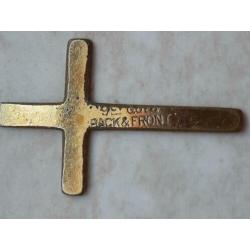vintage kruisje hanger gemerkt 9 carat back and front
