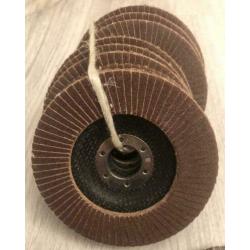 Lamellen schuurschijven Voor, flex 125 mm (11 Stuks).