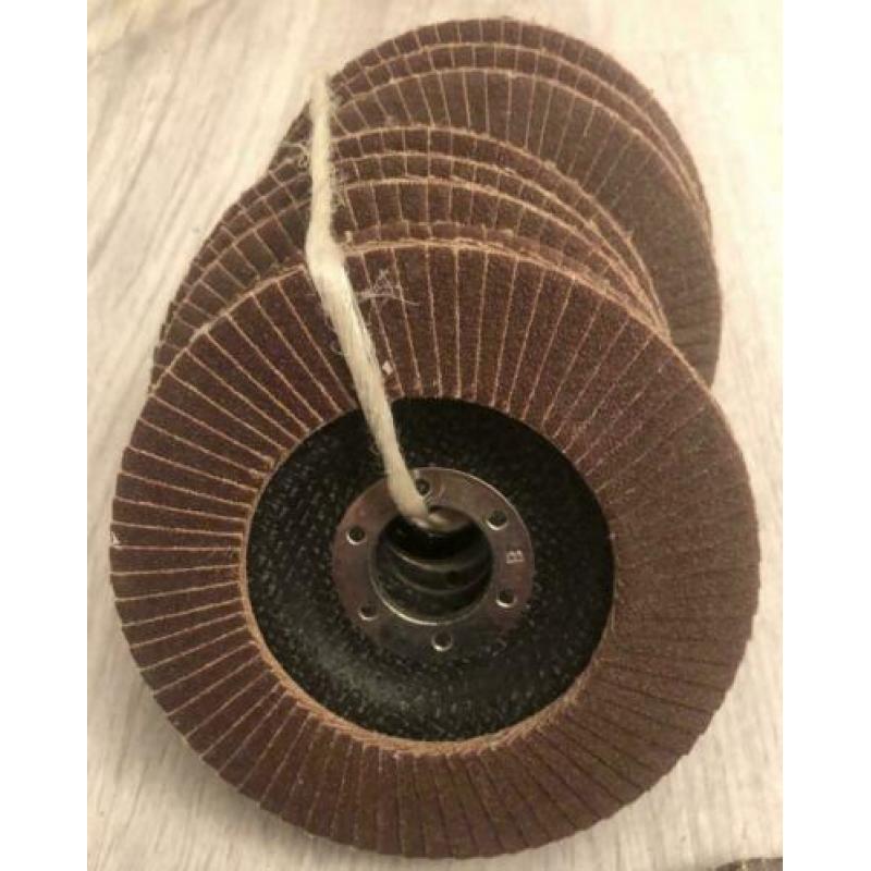 Lamellen schuurschijven Voor, flex 125 mm (11 Stuks).