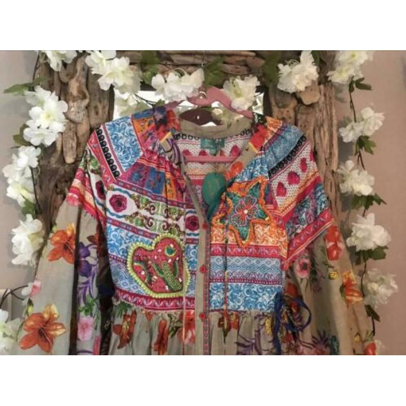 ?? Antica Sartoria jurk Ibiza maxidress 38 tm 44 bohemian