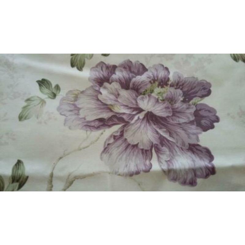 Ashley 2 lappen stof bloem lila/lichtblauw 145 x 116 cm