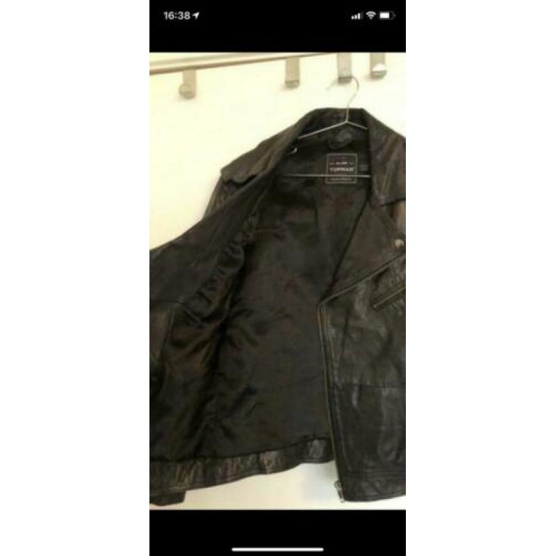 Topman 100% leren jas maat S