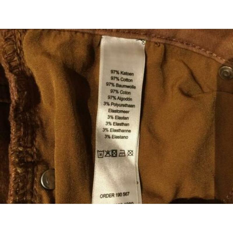 Dames stretch broek bruin. Maat 40