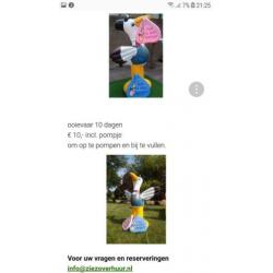 Opblaasbare baby geboorte opblaasfiguur ooievaar boy girl