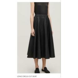 COS zgan midi rok zwart katoen 36 (S/M/38)