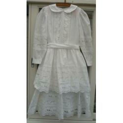 Wit Broderie Communie jurkje
