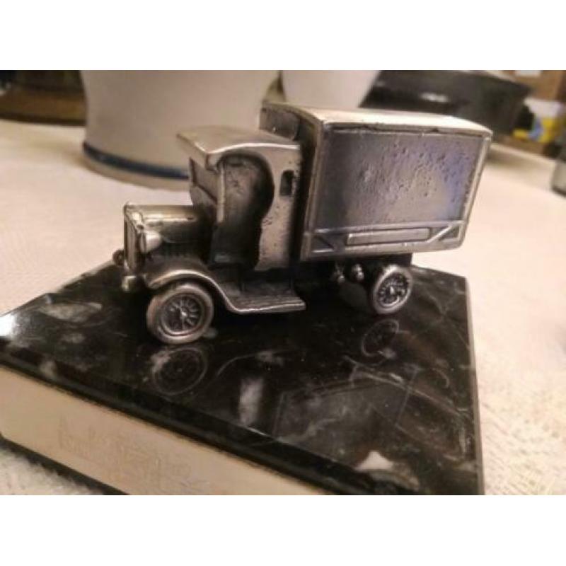 Tinnen oldtimers 6 stuks