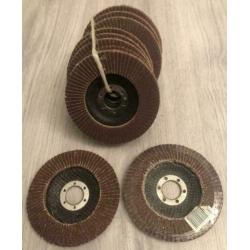 Lamellen schuurschijven Voor, flex 125 mm (11 Stuks).
