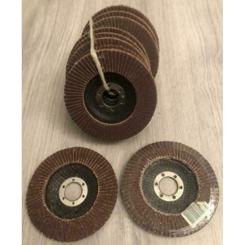 Lamellen schuurschijven Voor, flex 125 mm (11 Stuks).