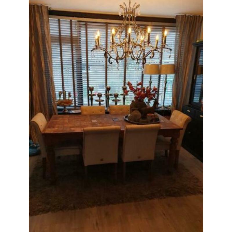 6 riviera maison eetkamer stoelen.