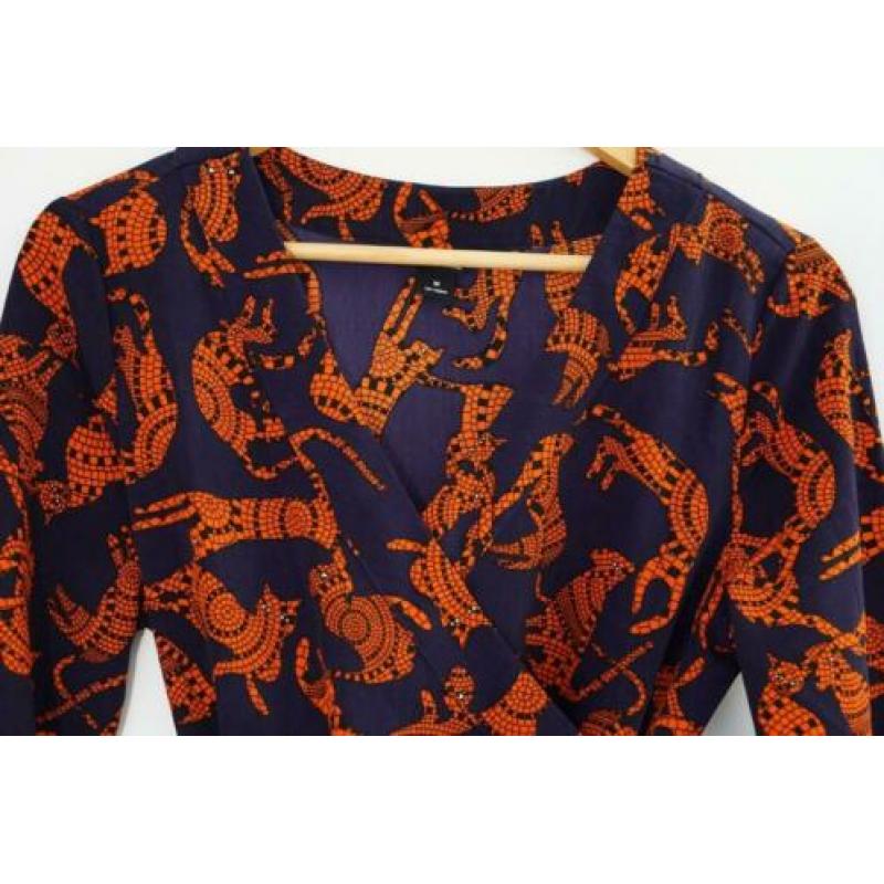MONKI wikkeljurk met dierenprint maat M