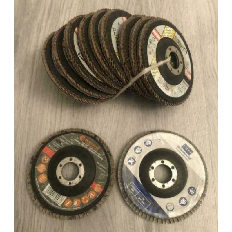 Lamellen schuurschijven Voor, flex 125 mm (11 Stuks).