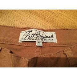 Dames stretch broek bruin. Maat 40