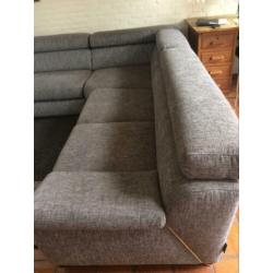 Hoekbank grijs 2.85 x 2.60