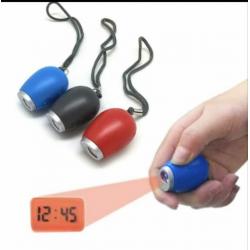 Sleutelhanger met tijd, klok, tijd projectie