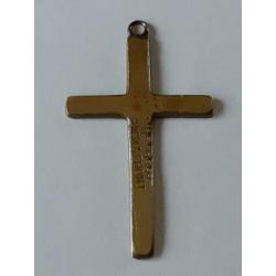 vintage kruisje hanger gemerkt 9 carat back and front
