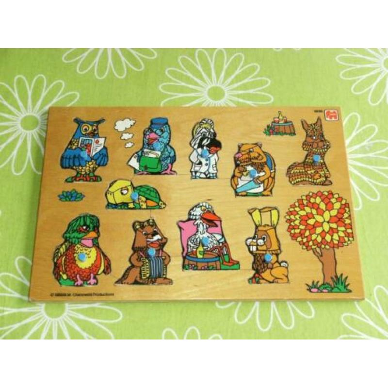 Houten knopjes puzzel Fabeltjeskrant uit 1986