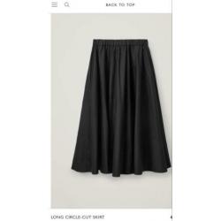 COS zgan midi rok zwart katoen 36 (S/M/38)