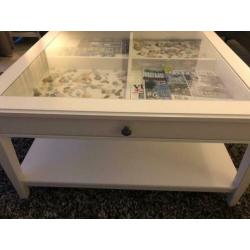 Salontafel Liatorp wit/glas