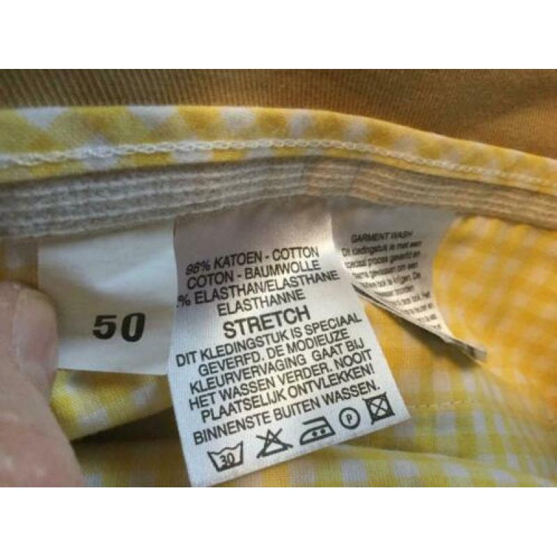 Okergele broek stretch Wear for men in maat 50