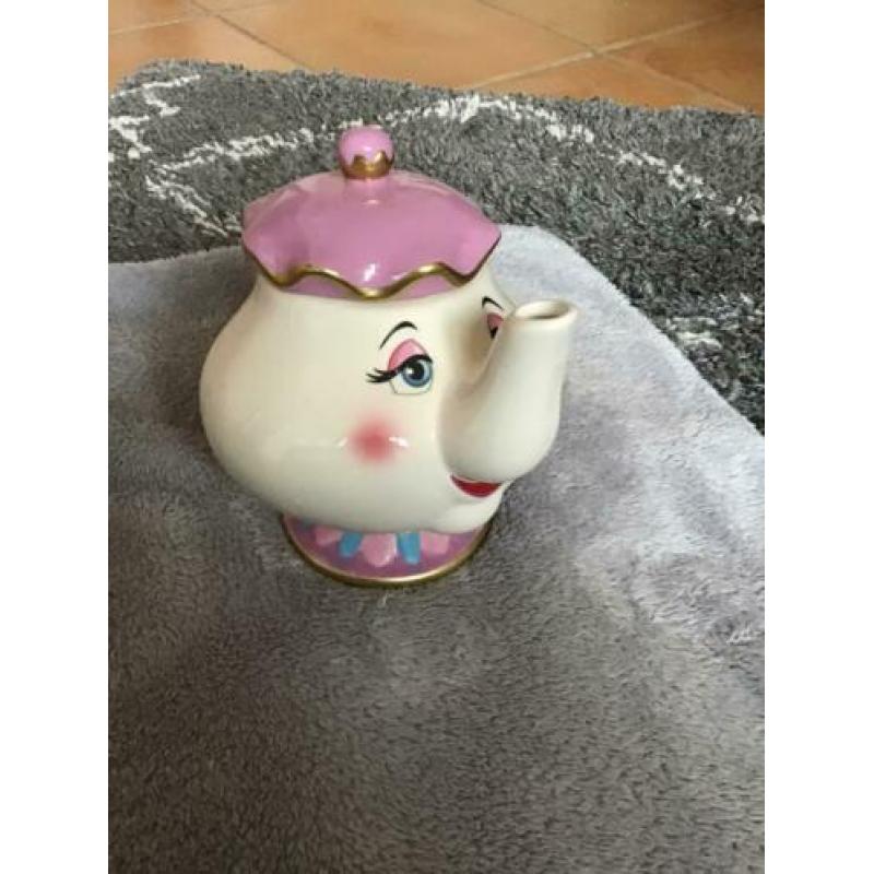 Belle en het beest theepot en barstje kopje 2x servies nieuw