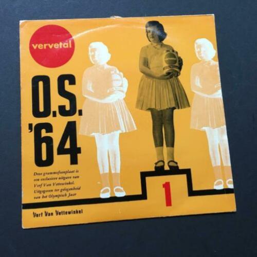 Reclame plaatje (vinyl) Olympische Spelen in 1964 Tokio
