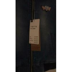 Denimlook jasje voor meisjes, maat 110/116