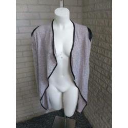Lang vest met lederen details maat S - SALE!