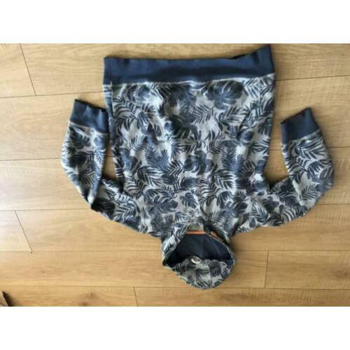 134 140 hoodie jongen blauw grijs trui met capuchon