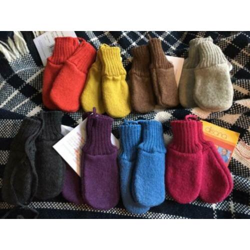 Wantjes van gekookte wol DISANA diverse kleuren mt 1 *NIEUW*