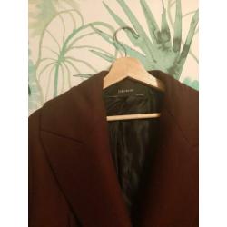 Zara mantel nieuw xs aubergine