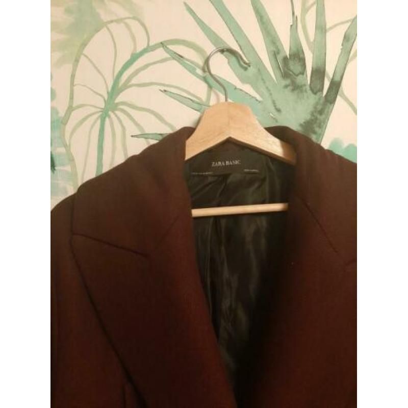 Zara mantel nieuw xs aubergine