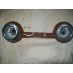 Vintage jaren 70 spot jes bruin met chroom