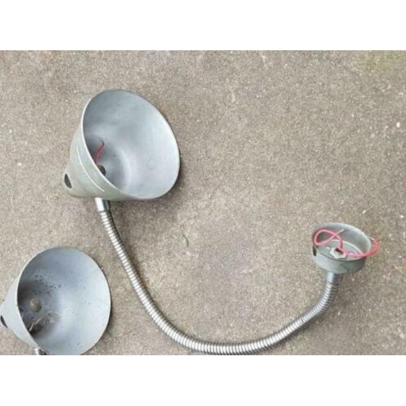Originele vintage werkplaats lampen uit Oekraïne.