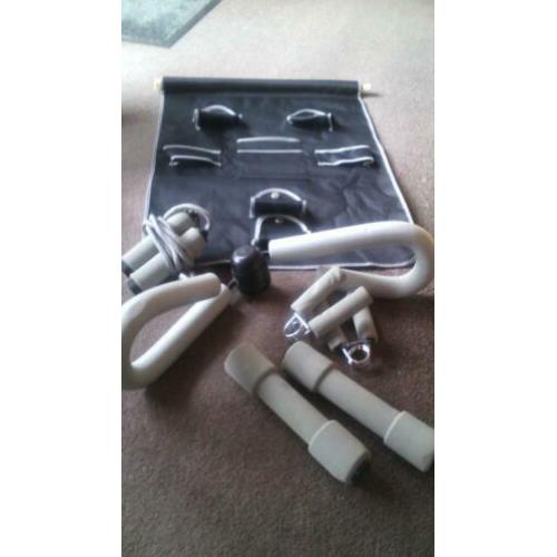 5 delige fitness set met handige opbergzak