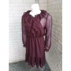 Paarse chique jurk van H&M maat M