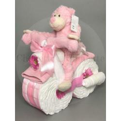 Gratis verzending Luiertaart Motor luiermotor Olifant blauw