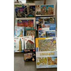 Diverse grote en kleine en 3D puzzels