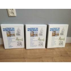 ==Nieuw== Teken en schilder cursus 3 mappen vol tekenen