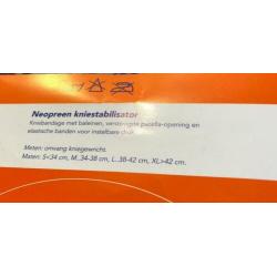 Nieuw Neopreen kniestabilisator Secutex maten Small + Medium