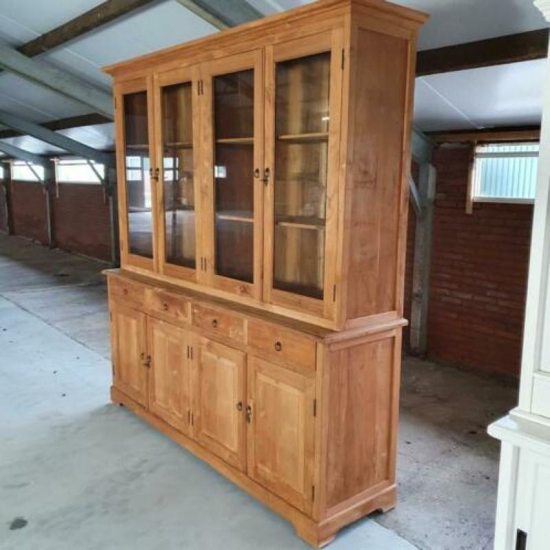 teak houten kast zgan buffetkast vitrinekast winkelkast