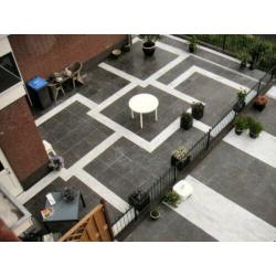 terrastegels Chinese hardsteen / Spotted Blue 60x60 cm facet