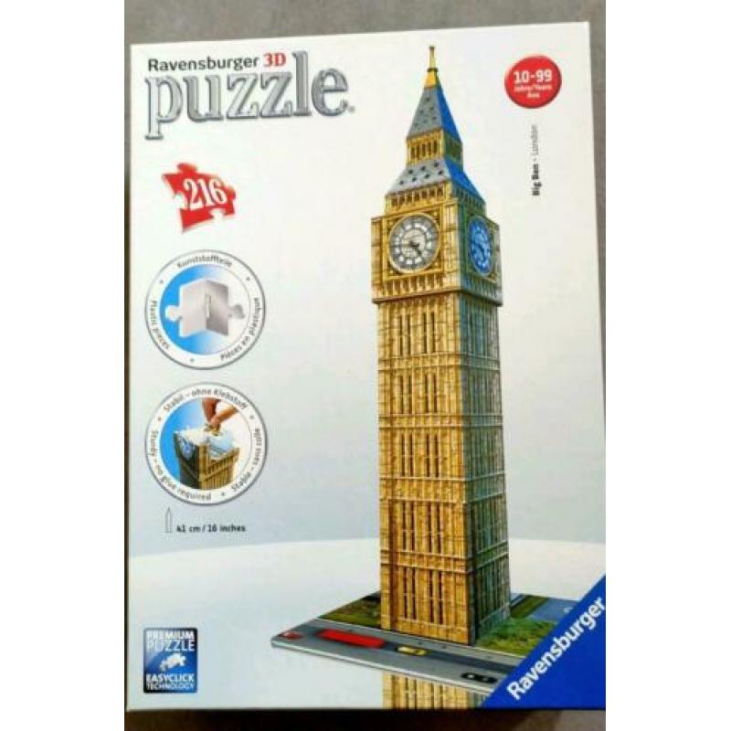 Diverse grote en kleine en 3D puzzels