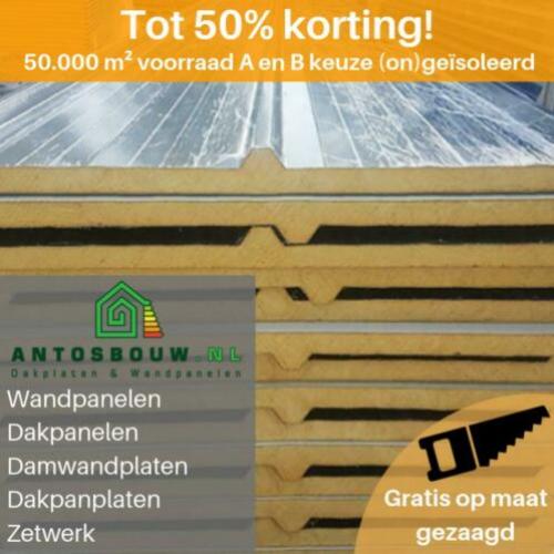 Splinternieuwe A-keuze dakplaten voor €19,95/m2 (Geïsoleerd)