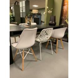 6x witte kuipstoel. - witte kunststof stoelen - witte stoel